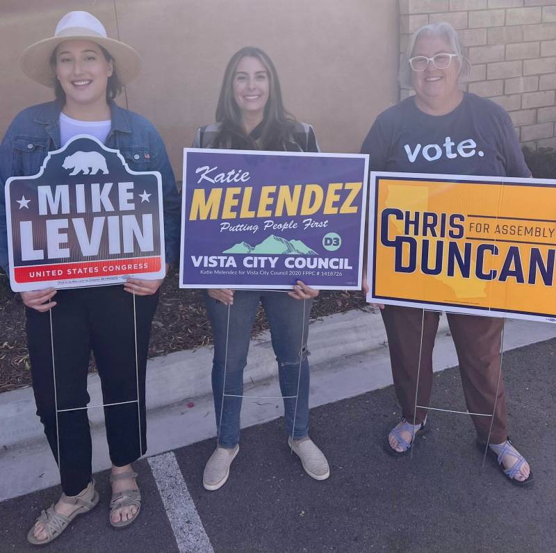 At the Vista Farmers Market (11/11/23) Showing support for our 2024 candidates!